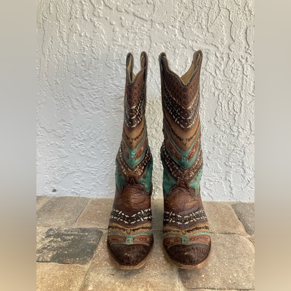 Aztec Style Cowgirl Boots - Picture 2 of 10